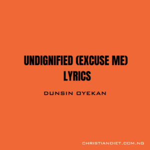 Undignified (Excuse Me) Dunsin Oyekan Lyrics